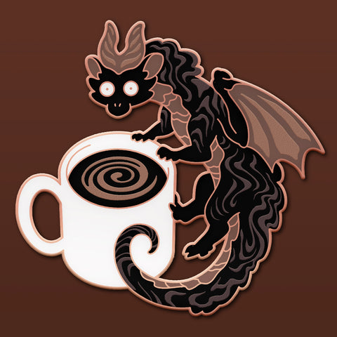 Coffee Dragon Pin