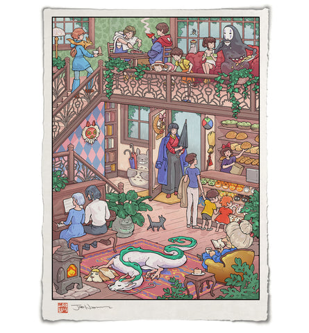 'Cozy Café' Giclée Print