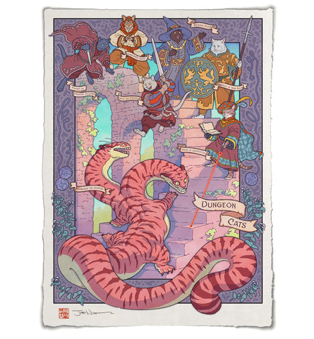 'Dungeon Cats' Giclée Print