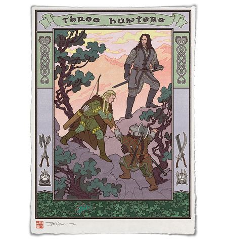 'Three Hunters' Giclée Print