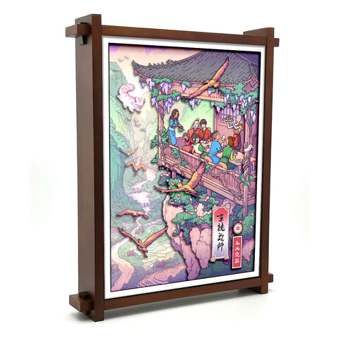 'Reunion at the Tea House' Shadow Box