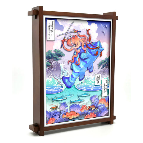 'Octopus Samurai' Shadow Box