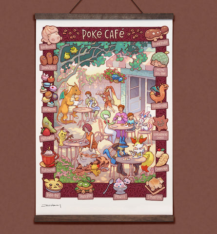 **Pre-Order** 'Poké Café' Scroll