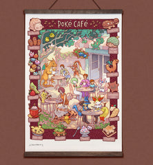 **Pre-Order** 'Poké Café' Scroll