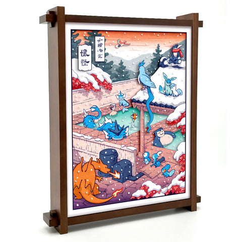 'Winter Hot Spring' Shadow Box