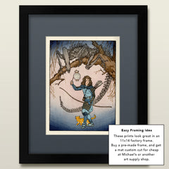 'Unseen Fear' Woodblock Print