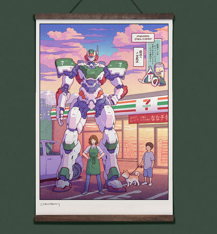 **Pre-Order** 'Mecha Delivery - Seven' Wall Scroll