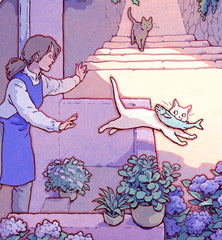 'Kyoto Cats' Giclee Print