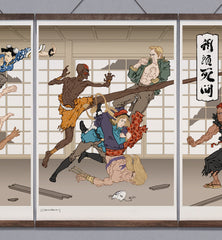 **Pre-Order** 'Battle in the Bath House' 3 Scroll Set