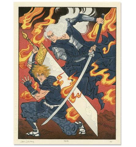 'Meteoric Power' Woodblock Print