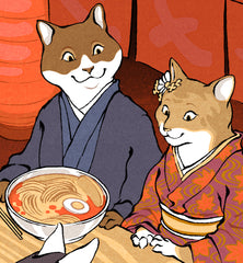 **Pre-Order** 'Ramen Cats' Scroll