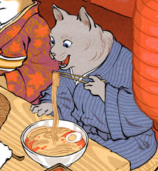 **Pre-Order** 'Ramen Cats' Scroll