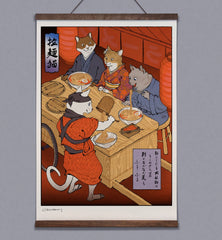 **Pre-Order** 'Ramen Cats' Scroll