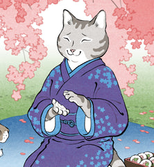 **Pre-Order** 'Hanami Cats' Scroll