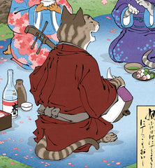 **Pre-Order** 'Hanami Cats' Scroll