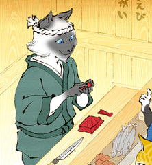 **Pre-Order** 'Sushi Cats' Wall Scroll