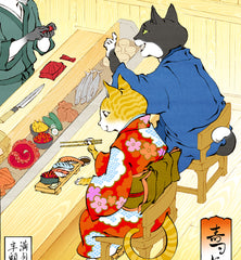 **Pre-Order** 'Sushi Cats' Wall Scroll